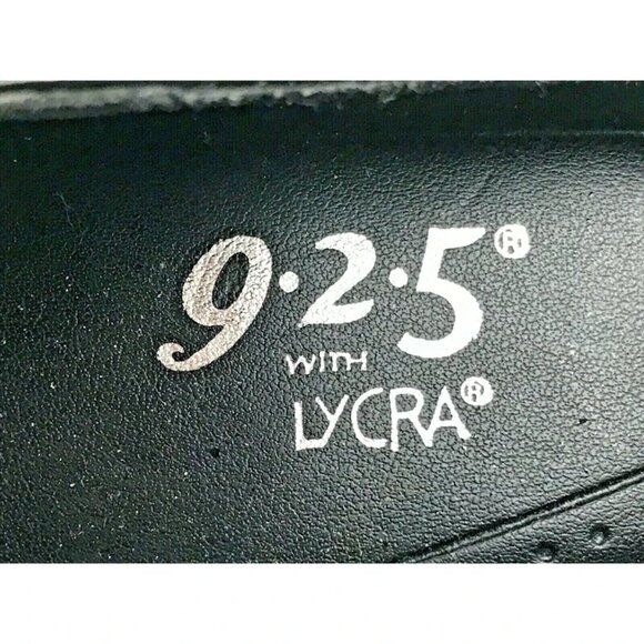 9.2.5‎ With Lycra Womens Black Slip On Square Toe Block Pump Heel Size US 8 M - Picture 8 of 9